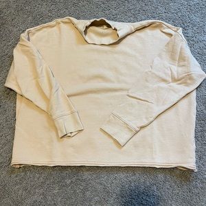 Madewell size medium light pink cropped mock neck sweatshirt